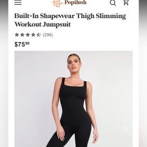 Popilush NWOT black tank jumpsuit size small